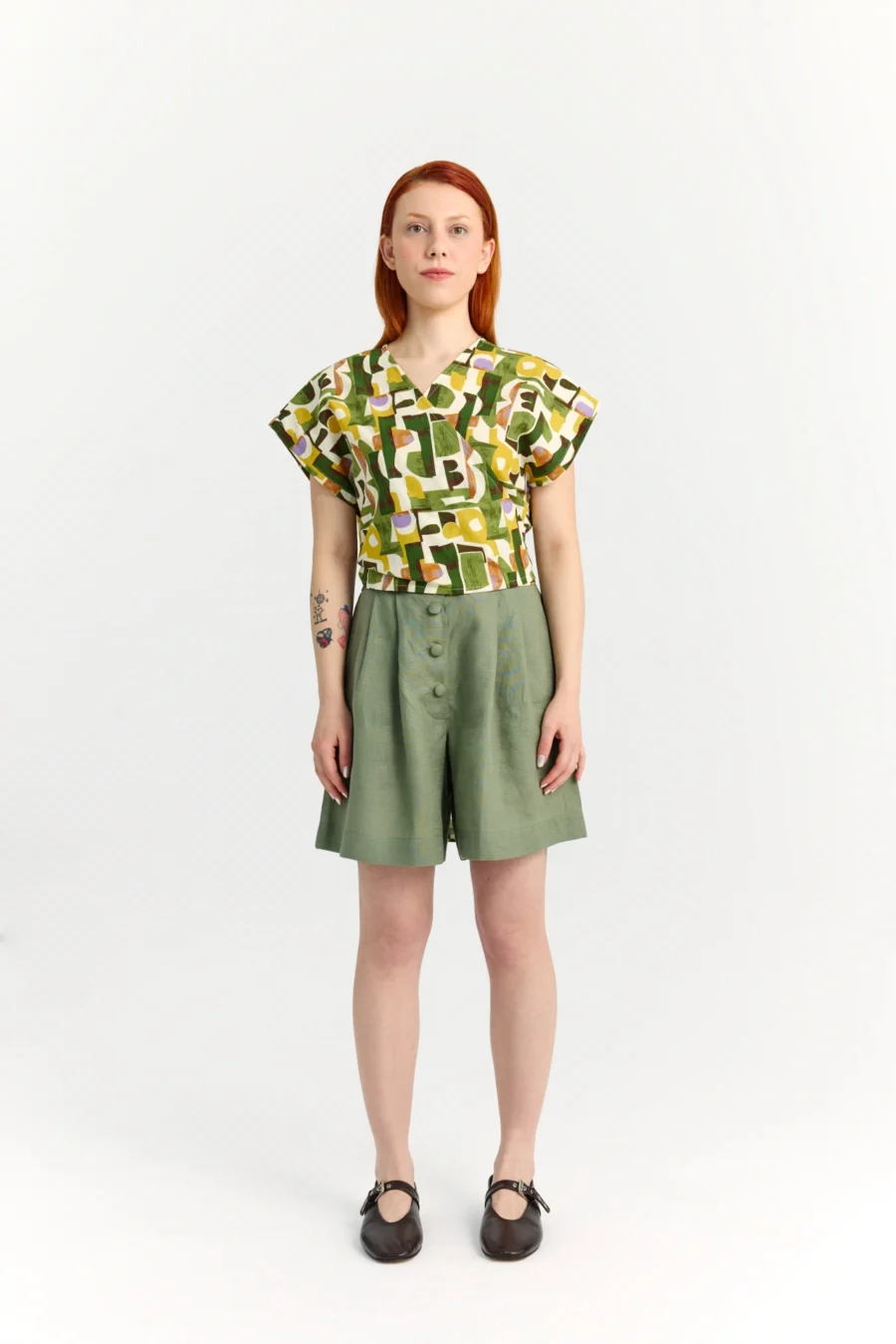Ursula Wrap Top | Forest