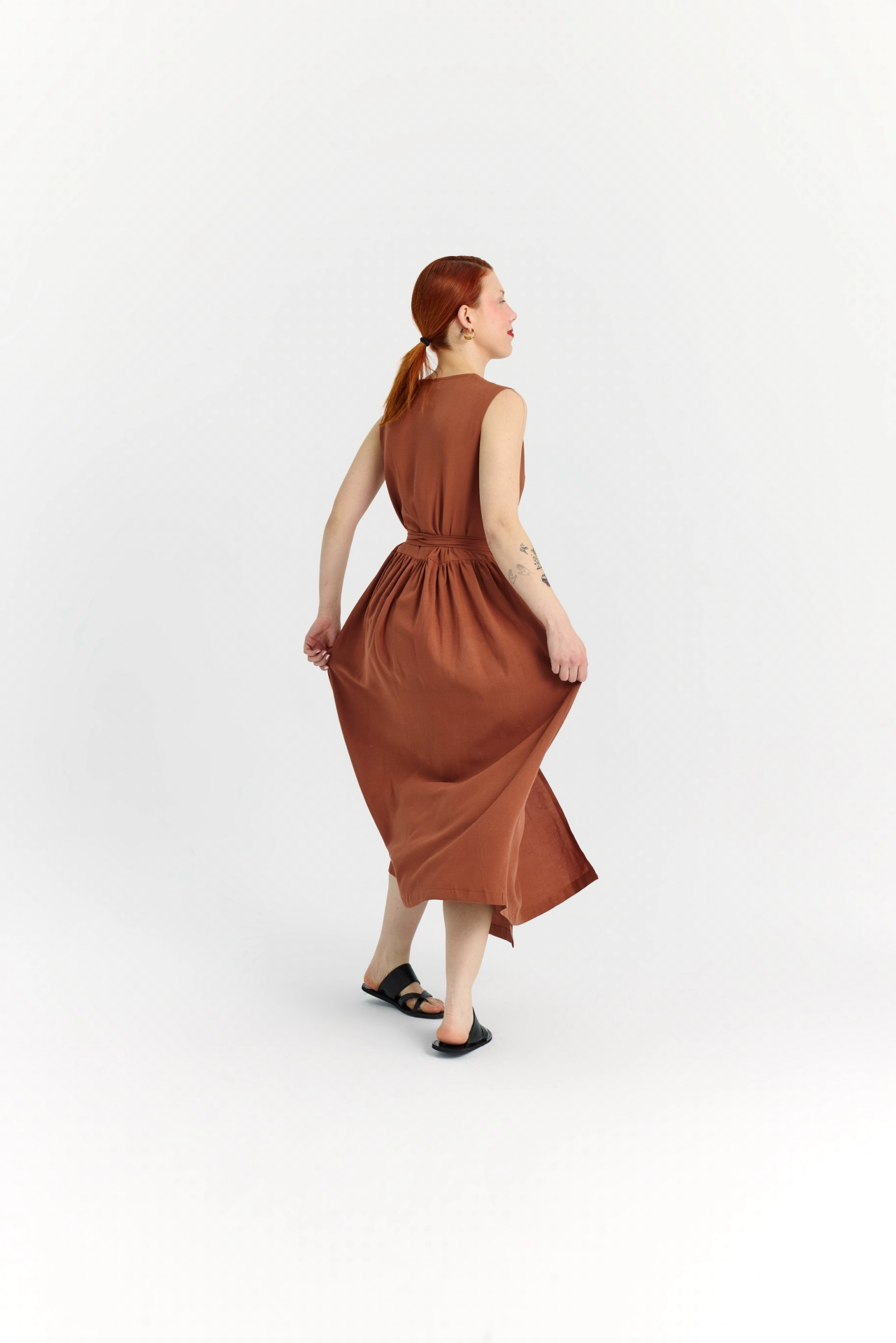 Simone Wrap Dress | Terra - Görsel 3