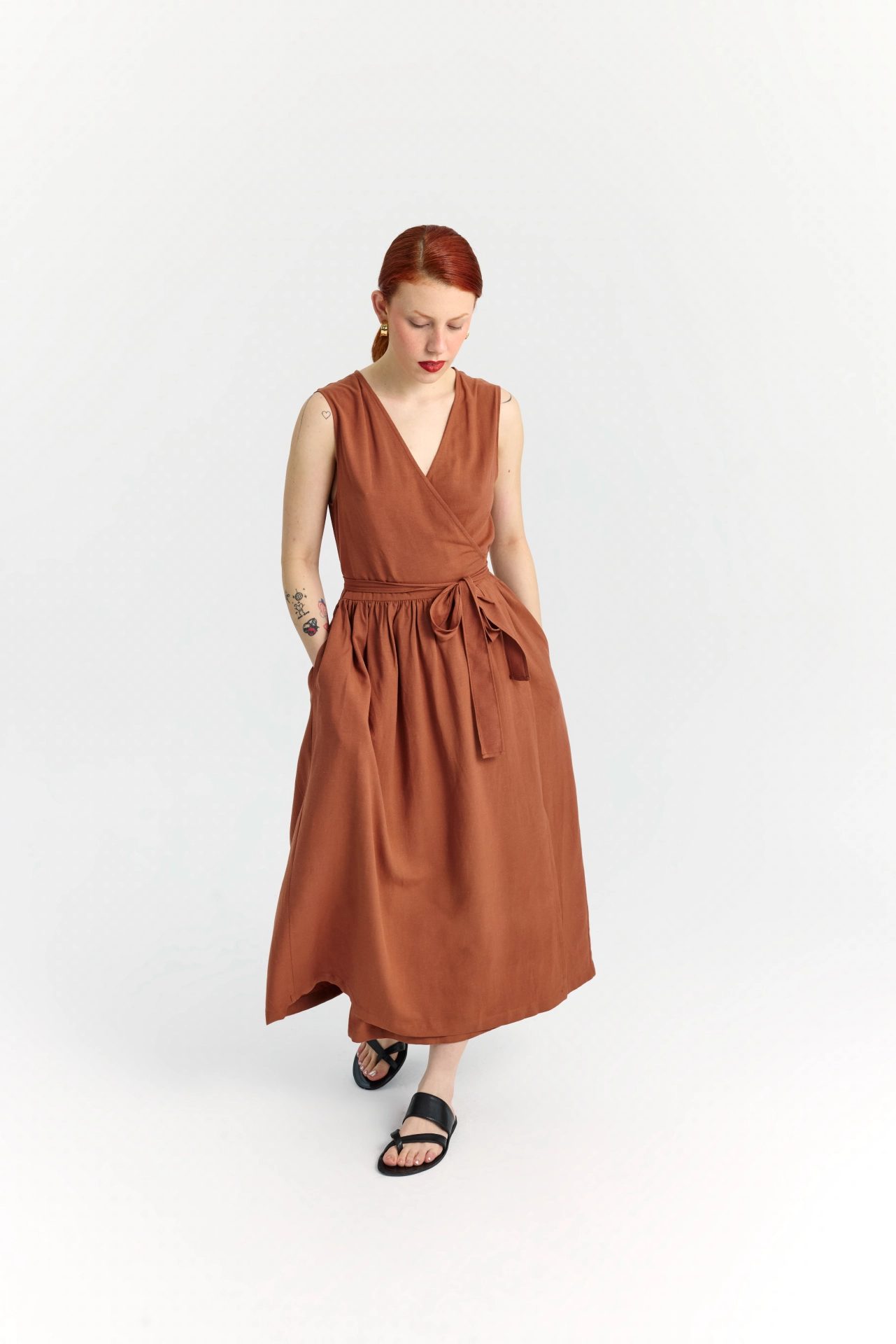 Simone Wrap Dress | Terra - Görsel 2