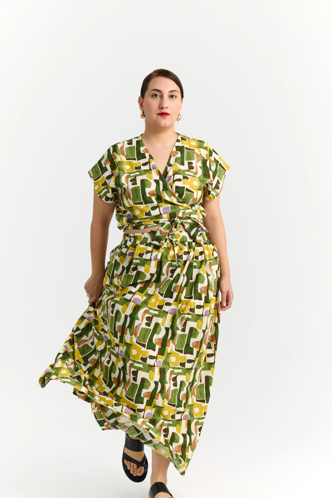 Ursula Wrap Top | Forest - Görsel 4