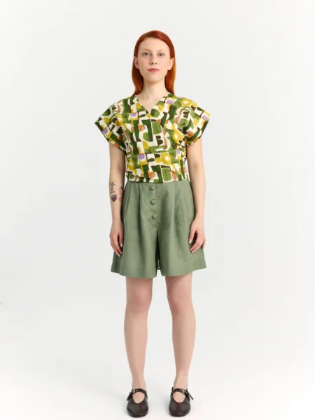 Ursula Wrap Top | Forest