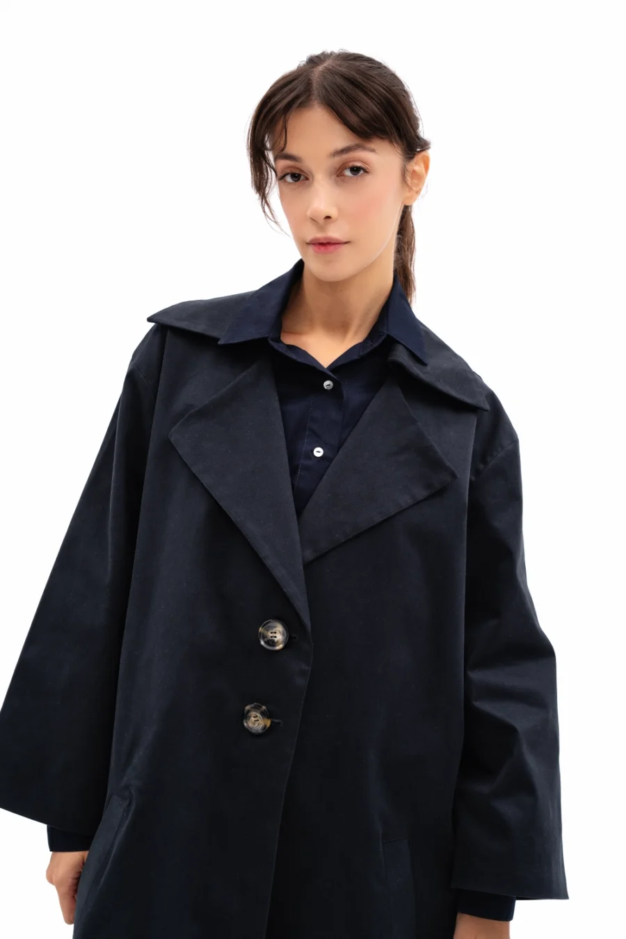 Nina Coat | Navy - Görsel 4