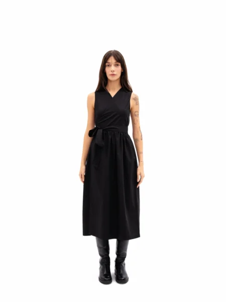 Simone Wrap Dress | Black | Ön Sipariş
