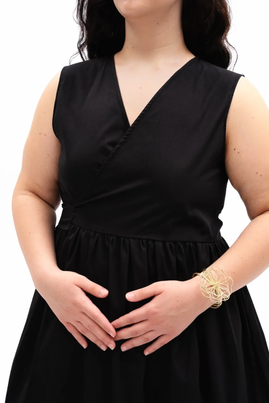 Simone Wrap Dress | Black - Görsel 6