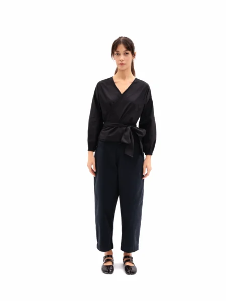 Ursula Wrap Top | Black | Ön Sipariş