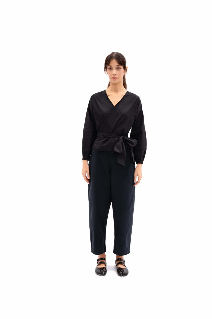Ursula Wrap Top | Black