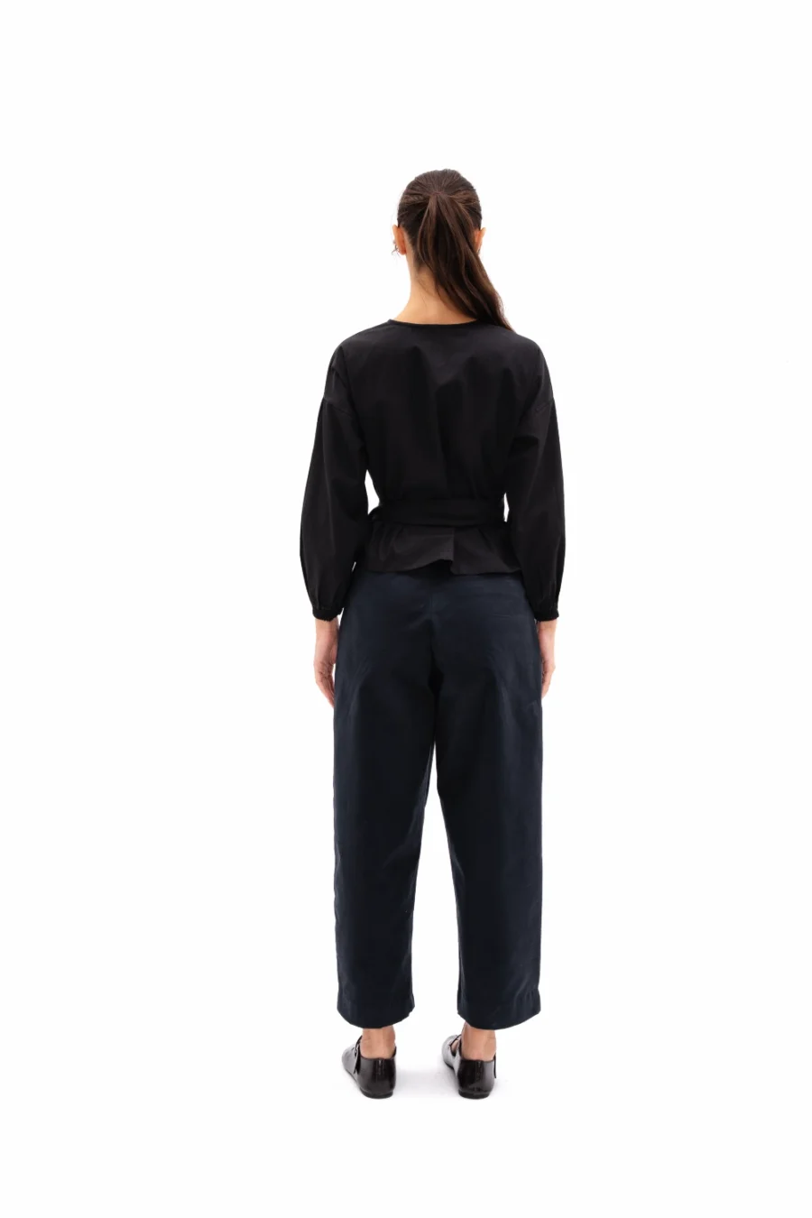 Ursula Wrap Top | Black - Görsel 3