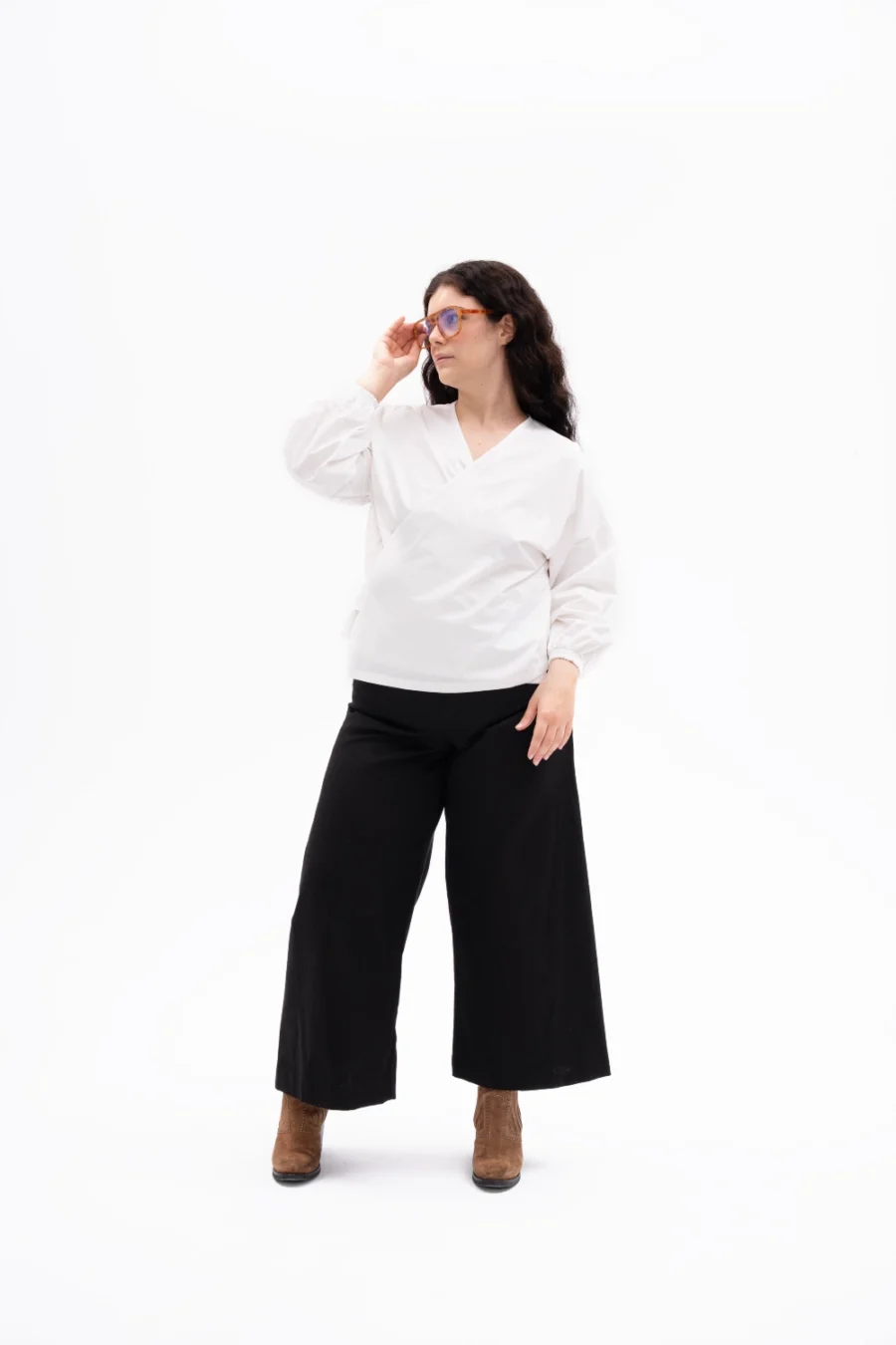 Ursula Wrap Top | White - Görsel 2