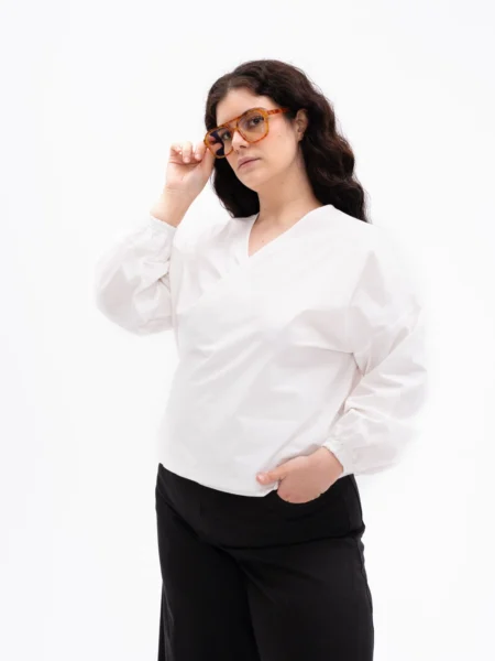 Ursula Wrap Top | White | Ön Sipariş