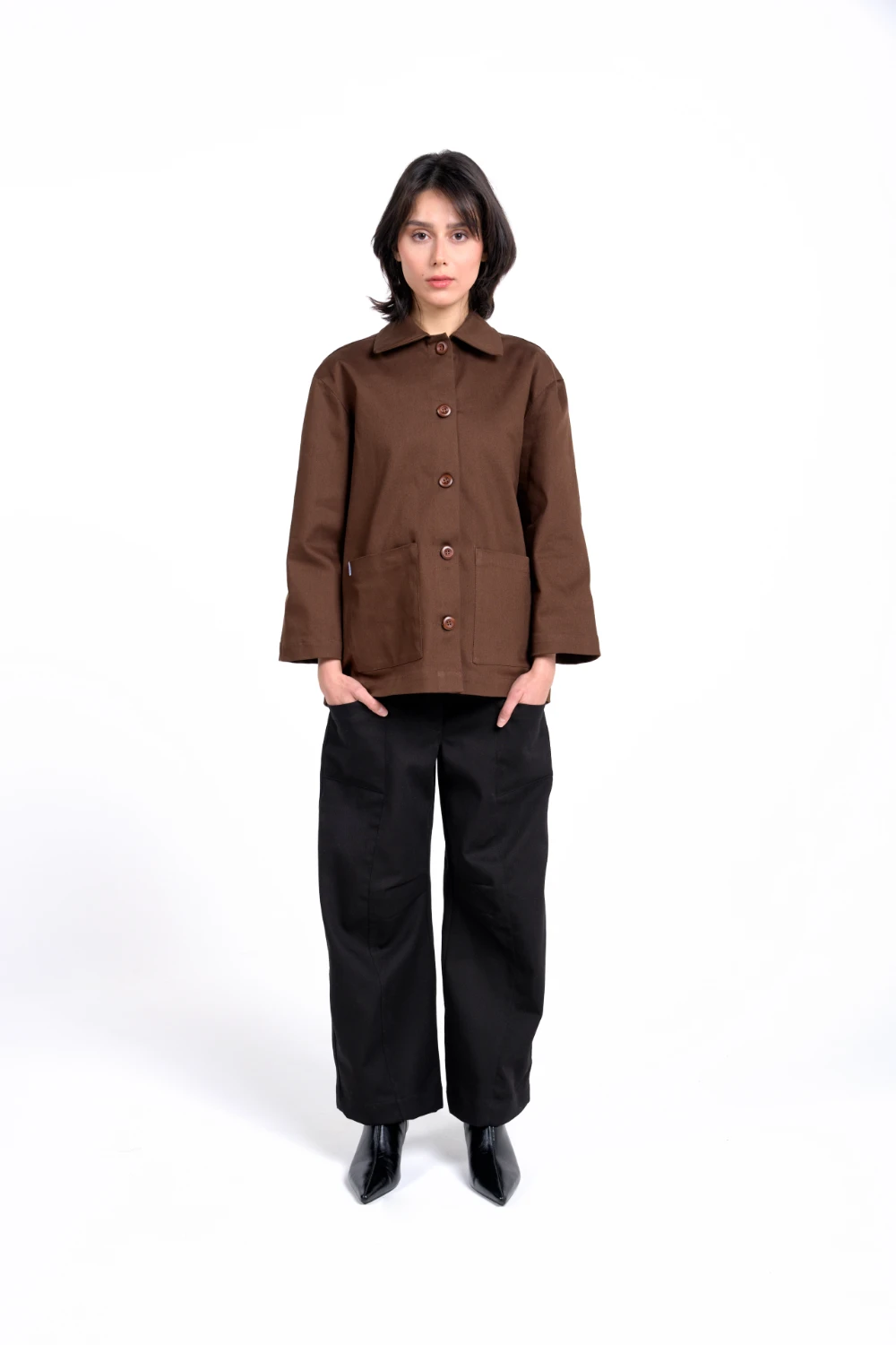 Claire Overshirt | Brown - Görsel 2