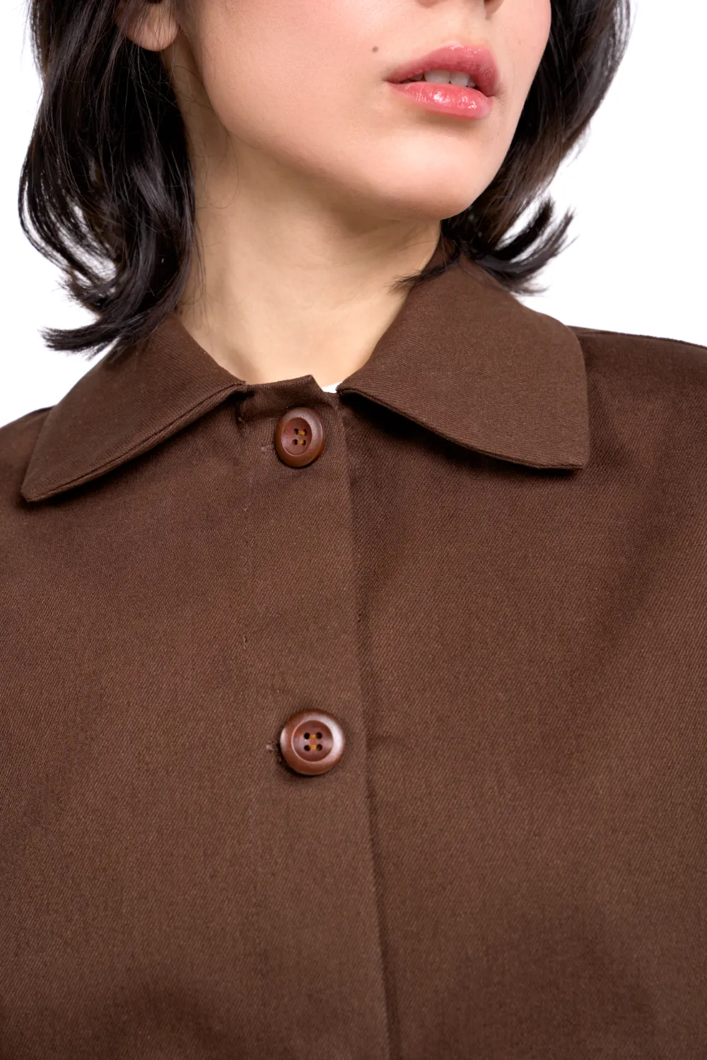 Claire Overshirt | Brown - Görsel 8
