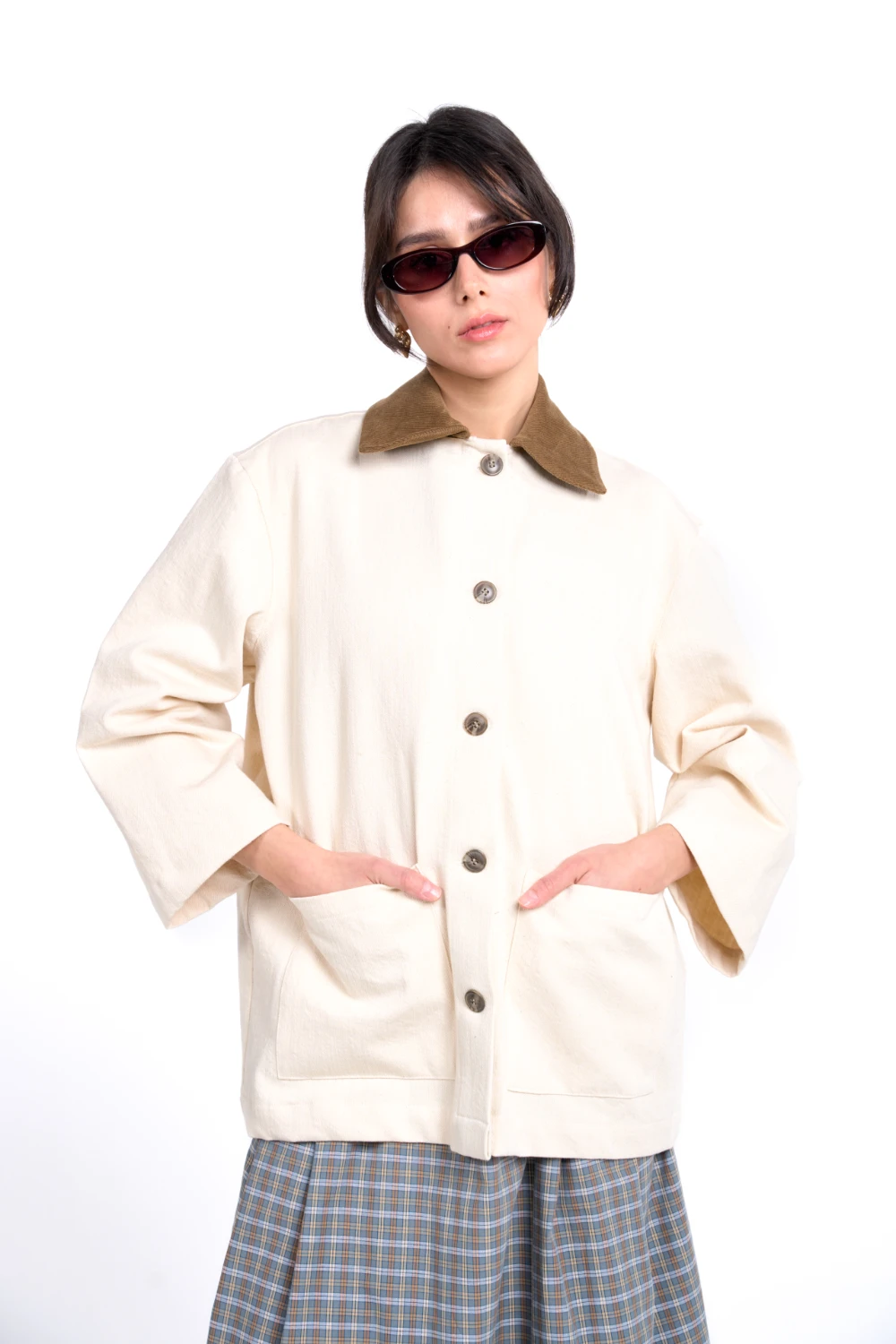 Claire Overshirt | Ivory - Görsel 2