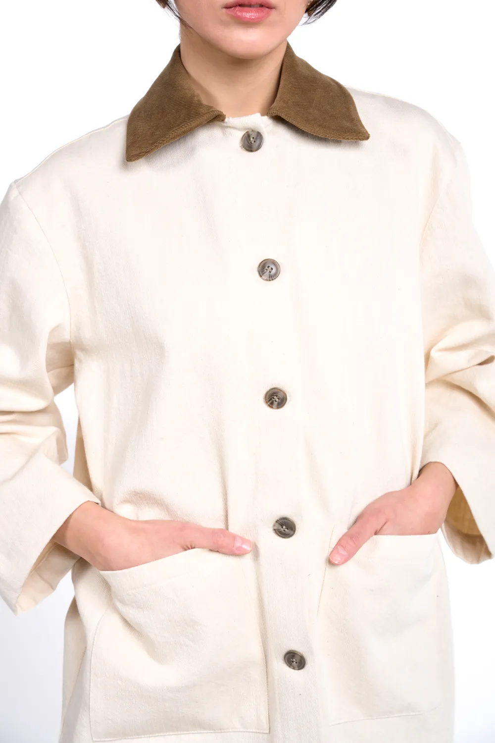 Claire Overshirt | Ivory - Görsel 4