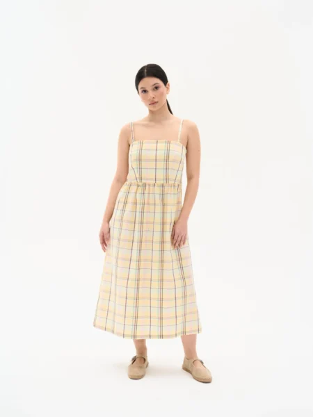 Kara Dress | Yellow Plaid