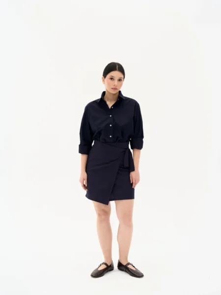 Louise Mini Wrap Skirt  | Navy