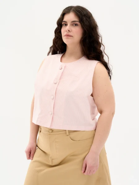 Olivia Vest | Blush
