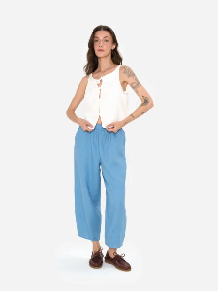 Annie Barrel Pants | Blue