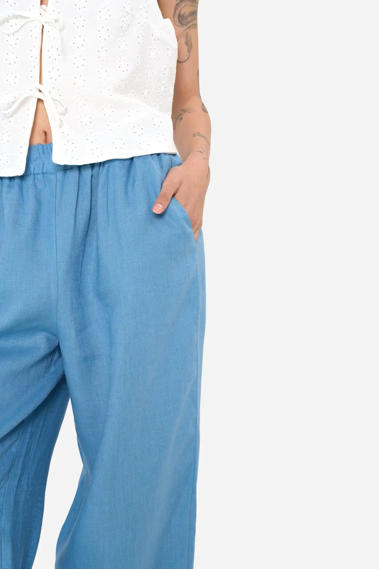 Annie Barrel Pants | Blue - Görsel 6