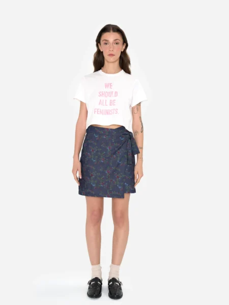 Louise Mini Wrap Skirt  | Indigo Garden | Limited