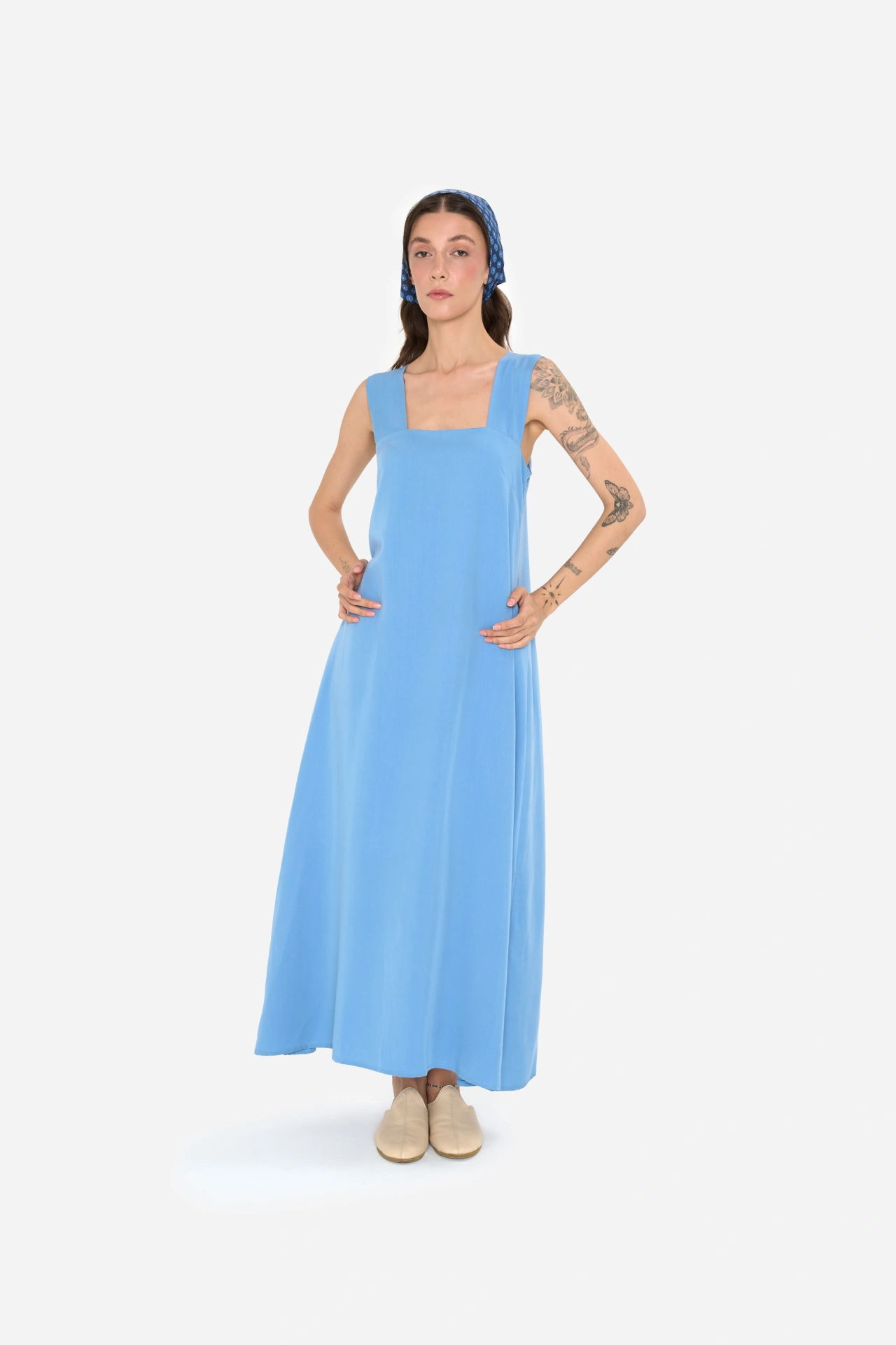 Tilda Dress ⎮Sky Blue - Görsel 4
